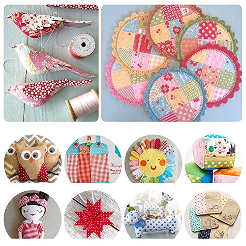 ZUZZEE Series 7 Pieces Cotton Fabric 25x25cm Square Cotton Sewing ...