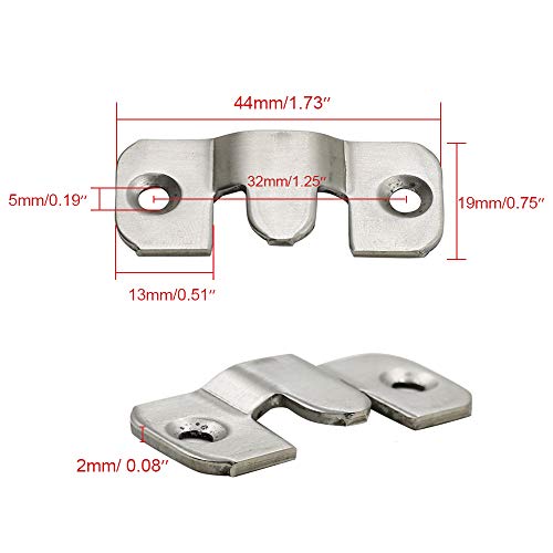 ZXHAO 10 Pack Z-Clips Flush Mount Bracket Heavy Duty Picture Hange...