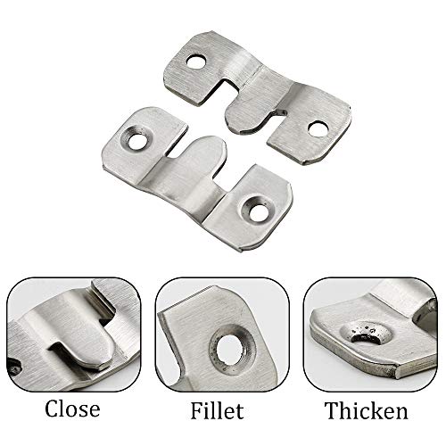 ZXHAO 10 Pack Z-Clips Flush Mount Bracket Heavy Duty Picture Hange...