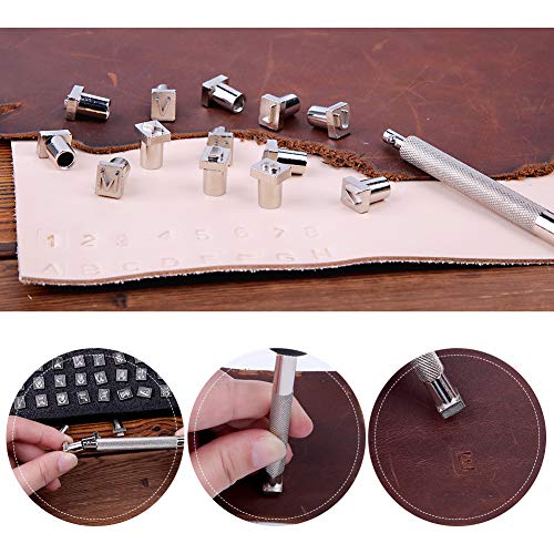 37 PCS Leather Stamps Alphabet Set, 6 mm Alphabet Stamp Tools Set ...