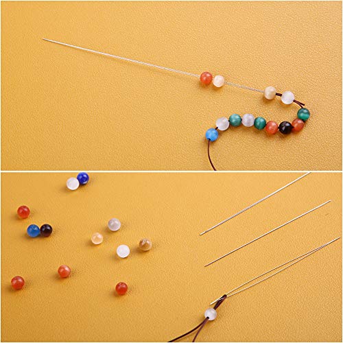 Zxiixz 18 PCS Beading Needles, 6 Sizes Beading Big Eye Needles See...