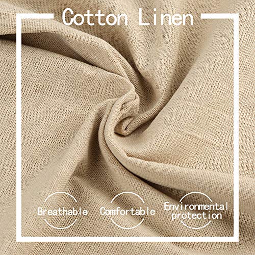Zxiixz Natural Color Linen Needlework Fabric, 59In x 19In Large ...