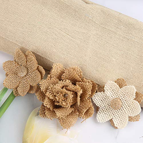 Zxiixz Natural Color Linen Needlework Fabric, 59In x 19In Large ...