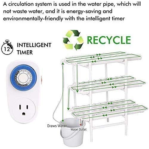ZXMT Hydroponic Grow Kit 108 Plant Sites 3 Layers Hydroponics Grow...