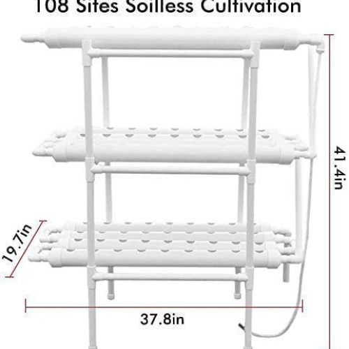 ZXMT Hydroponic Grow Kit 108 Plant Sites 3 Layers Hydroponics Grow...