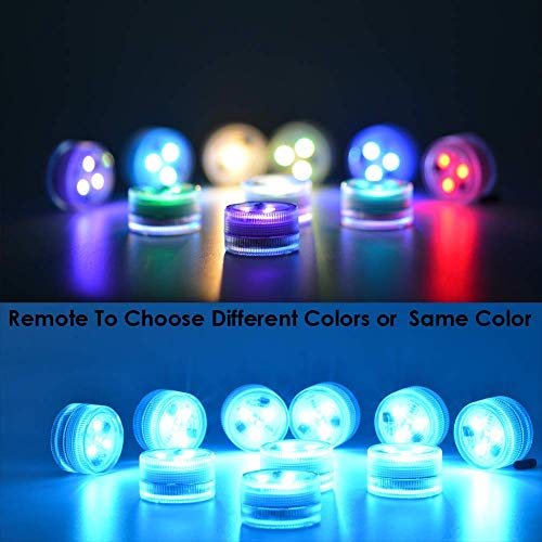 ZXX Mini Submersible Led Lights with Remote, Small Underwater Led ...