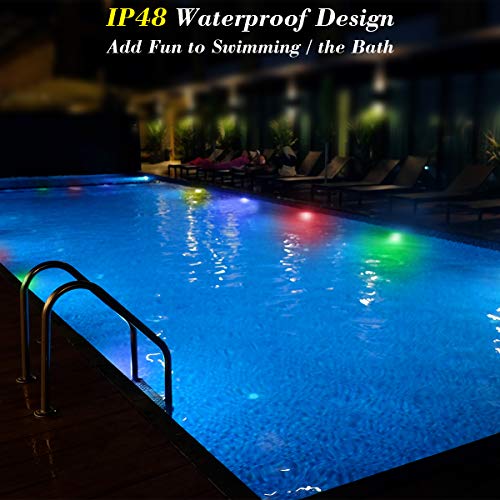 ZXX Mini Submersible Led Lights with Remote, Small Underwater Led ...
