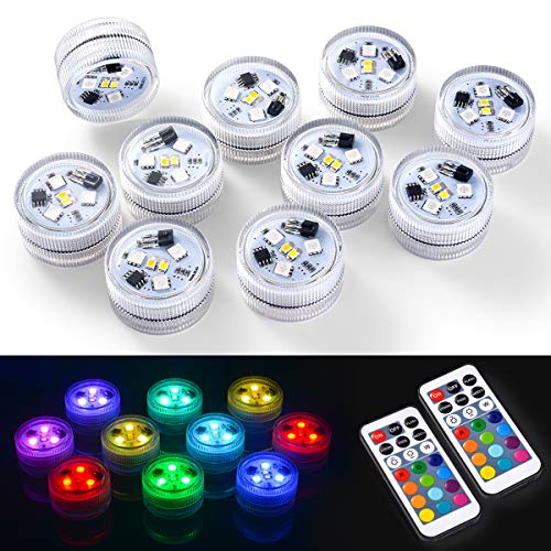 ZXX Mini Submersible Led Lights with Remote, Small Underwater Led ...