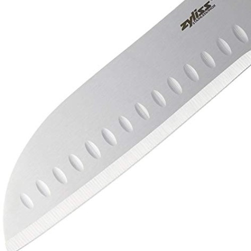 ZYLISS 2 Piece Santoku Knife Set with Sheath Covers, Stainless Steel