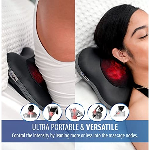 Zyllion Shiatsu Back and Neck Massager - 3D Deep Tissue Kneading M...