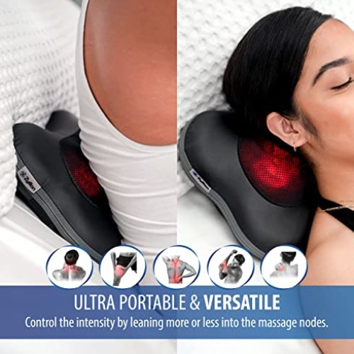 Zyllion Shiatsu Back and Neck Massager - 3D Deep Tissue Kneading M...