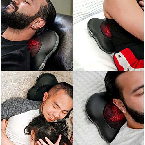 Zyllion Shiatsu Back and Neck Massager - 3D Deep Tissue Kneading M...