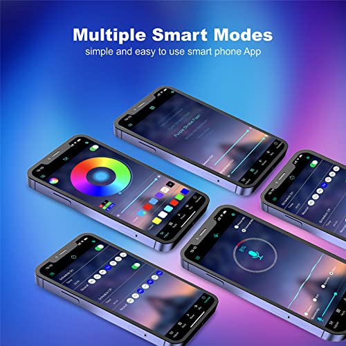 zyzykeji 32.8ft Led Lights for Bedroom, 5050 RGB Strip Music Sync ...
