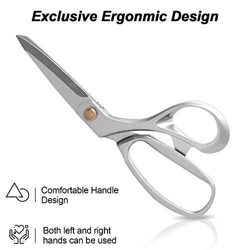 Fabric Scissors 8.5 Inch Heavy Duty Dressmaking Shears Sewing Tail...