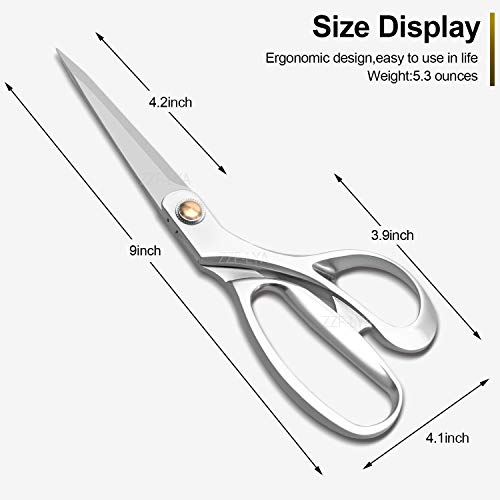 Fabric Scissors 8.5 Inch Heavy Duty Dressmaking Shears Sewing Tail...