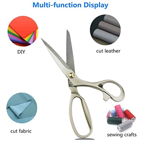 Fabric Scissors 8.5 Inch Heavy Duty Dressmaking Shears Sewing Tail...