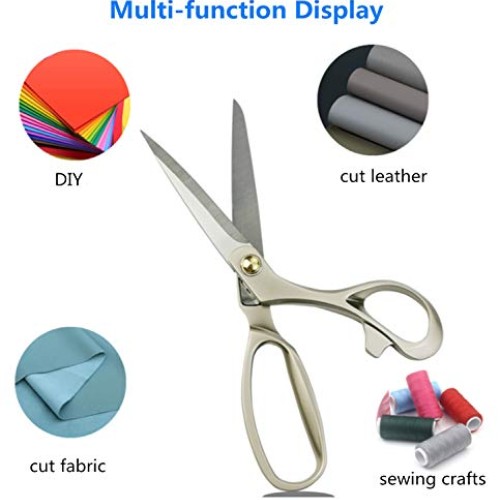 Fabric Scissors 8.5 Inch Heavy Duty Dressmaking Shears Sewing Tail...