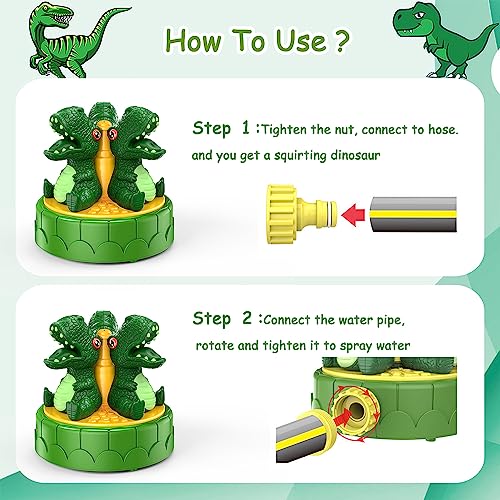 ZZLWAN Water Sprinkler for Kids Outdoor Play,Dinosaur Toys for Kid...