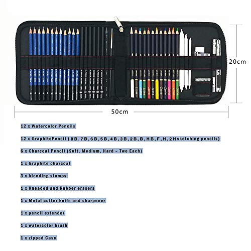 Sketch Pencils For Drawing,41 Piece Drawing Pencils,Colored Pencil...