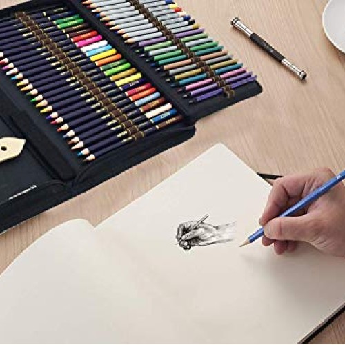 ZZWOND Drawing Pencils For Artists,72 Piece Kit Sketch Pencils and...