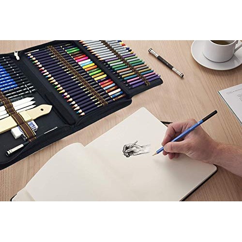 ZZWOND Drawing Pencils For Artists,72 Piece Kit Sketch Pencils and...