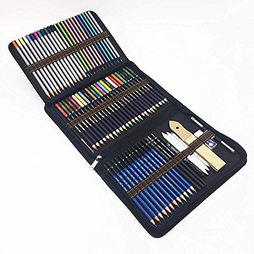 ZZWOND Drawing Pencils For Artists,72 Piece Kit Sketch Pencils and...