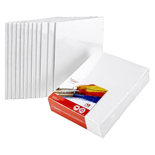 42 Pack 5x7 Inch Canvases for Painting,10 oz Double Primed Acid-Free 100%  Cotton Canvas Panels,Blank Flat Canvas Board for Acrylics Oil Watercolor