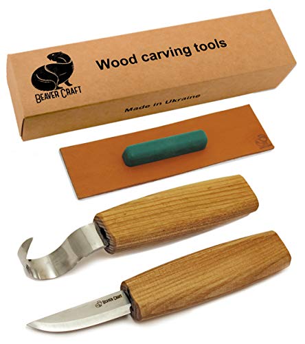 BeaverCraft S01 Wood Spoon Carving Knives Set Spoon Making Tools Kit Whittlin... 