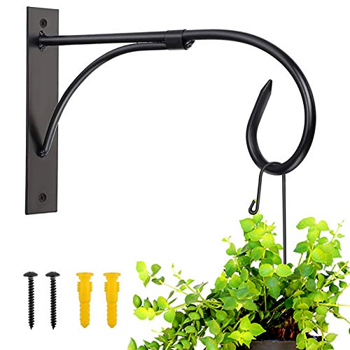 11 Inches Hanging Plant Hook JUNBEI Wall Mount Plant Hanging Bracket Heavy Duty Rustic Decorative Metal Plant Hanger for Hanging Plant Flower Lantern Bird Feeder Wind Chimes Set of 1 